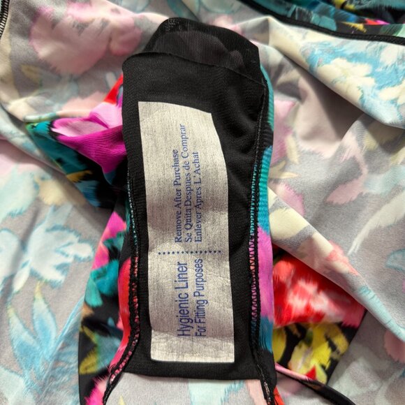 Swim Solutions Plus Floral V-Neck Swimdress Bust Support Tummy Control 18W NWT - Picture 9 of 14